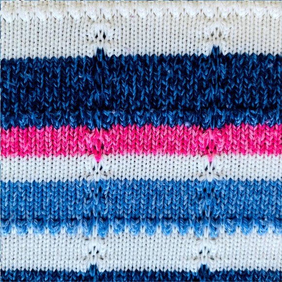 Vtg 90s y2k pastel striped grandma sweater - Picture 7 of 10